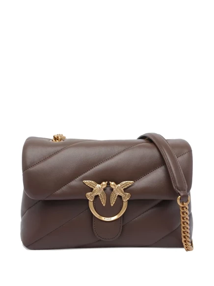 Стеганая сумка PINKO Love через плечо brown