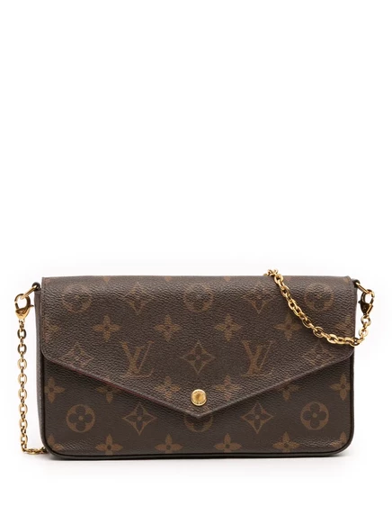 Сумка через плечо с монограммой Pochette Felicie, бывшая в употреблении у Louis Vuitton в 2020 году