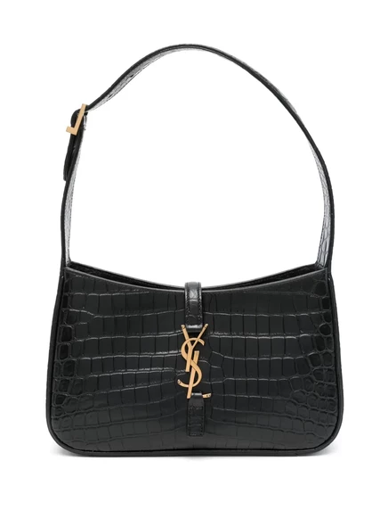 Женская сумка Saint Laurent 5A7, кожа с тиснением, черная