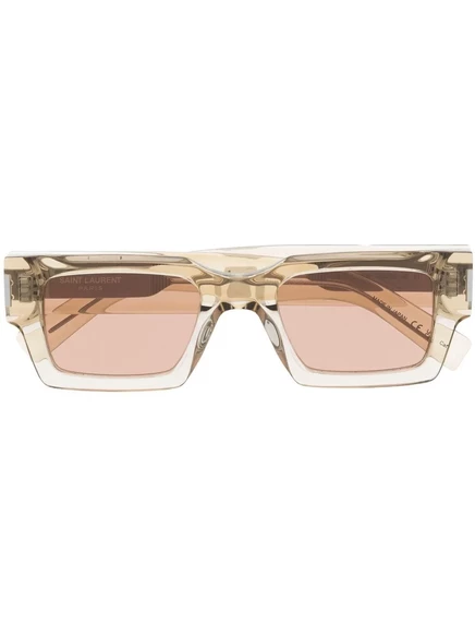 Солнцезащитные очки в квадратной оправе Saint Laurent Eyewear SL 572 yellow