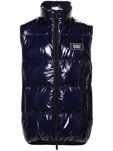 Мужской пуховый жилет DSquared2 Ultra Light, темно-синий