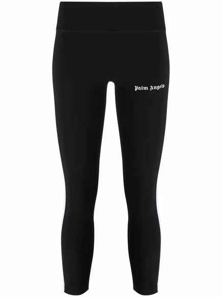 Женские леггинсы Palm Angels с логотипом, черные