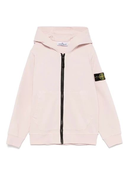 Худи для мальчиков Stone Island Junior Compass, розовое