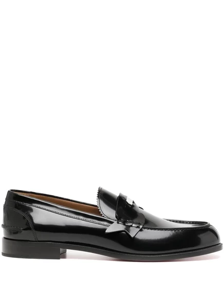 Кожаные мокасины penny с выгравированным логотипом Christian Louboutin black