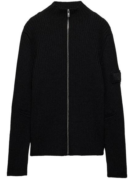 Шерстяной кардиган Prada black