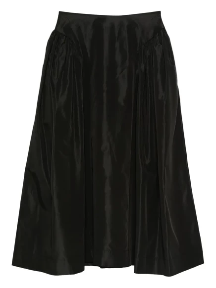 Юбка миди с плиссированными деталями от Simone Rocha black