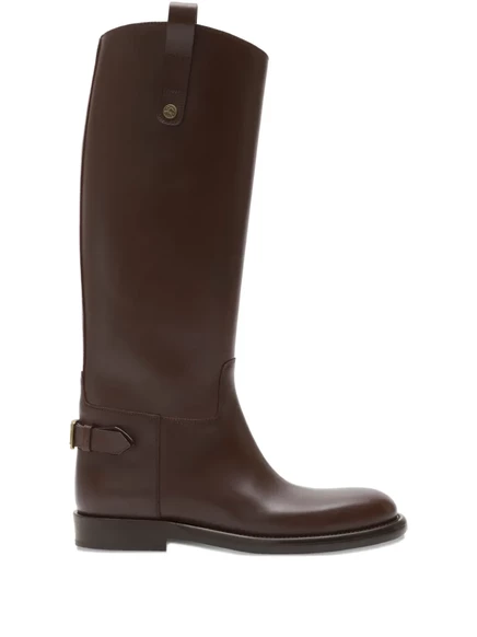 Женские сапоги Burberry Cavalier до колена, коричневые