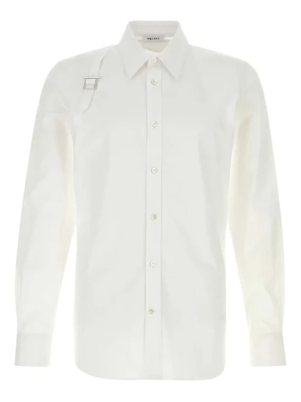 Хлопчатобумажная рубашка Alexander McQueen white