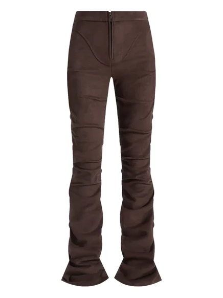 Расклешенные брюки Maniere De Voir Caroline с застежкой на пуговицы brown