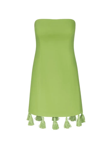 Женское мини-платье Simon Miller Freya без бретелей, зеленое