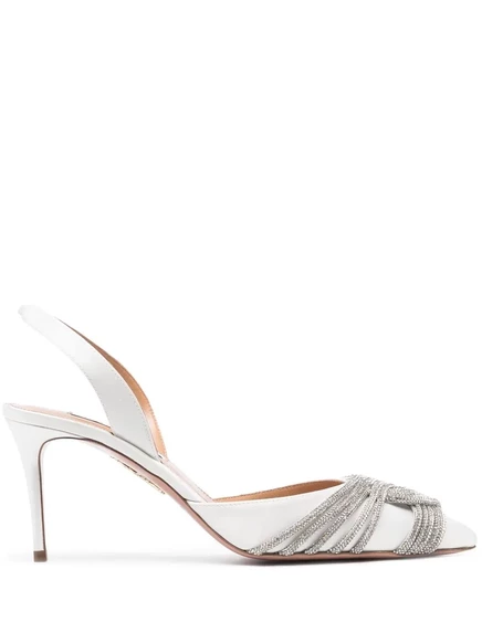 Женские туфли Aquazzura Gatsby 75 мм, белые