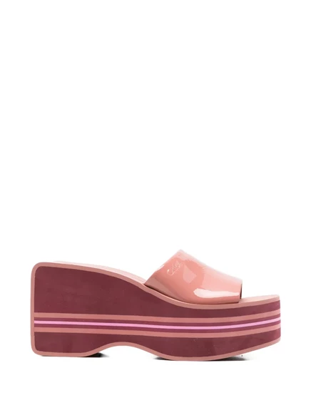 Женские мюли Chloé Swimming Cool на танкетке, розовые