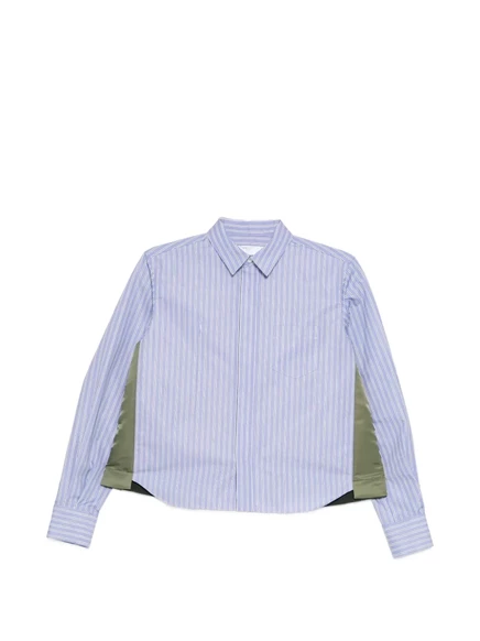 Женская рубашка Sacai в полоску, голубая