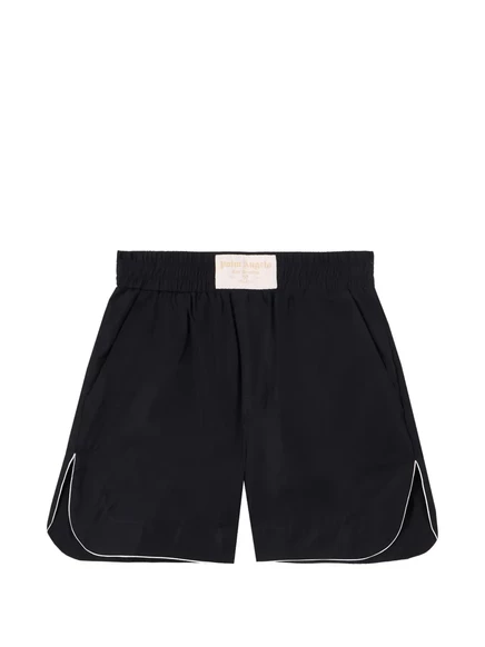 Женские шорты Palm Angels Curved Logo, черные
