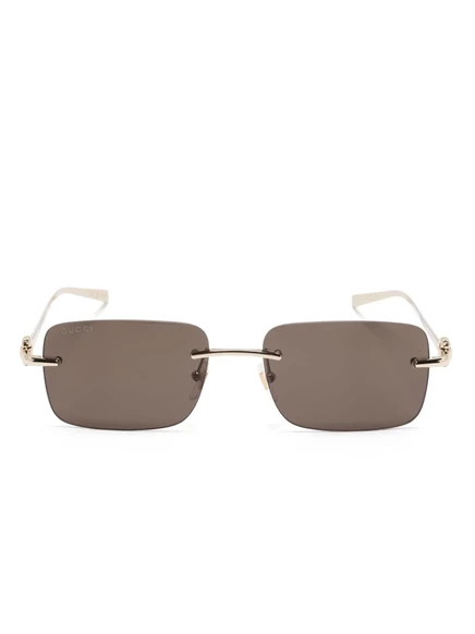 Солнцезащитные очки в прямоугольной оправе Gucci Eyewear brown