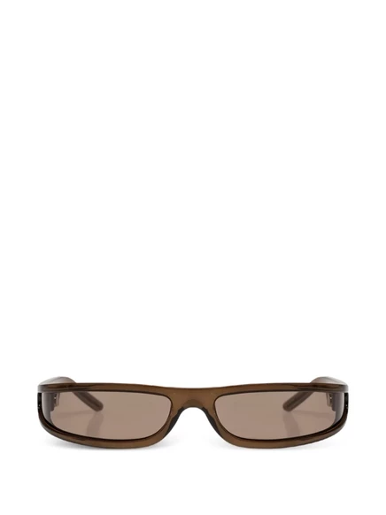 Rick Owens rectangle-frame sunglasses bruin