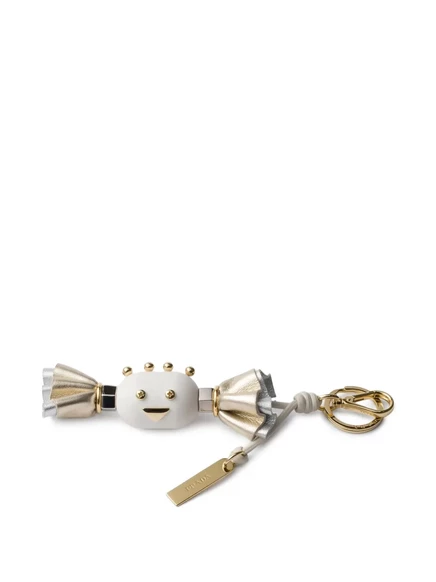 Женский брелок Prada Candy из плексигласа и кожи, белый