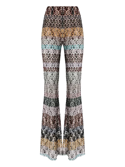 Расклешенные брюки в полоску от Missoni neutrals