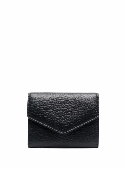 Кожаный кошелек-аккордеон Maison Margiela black