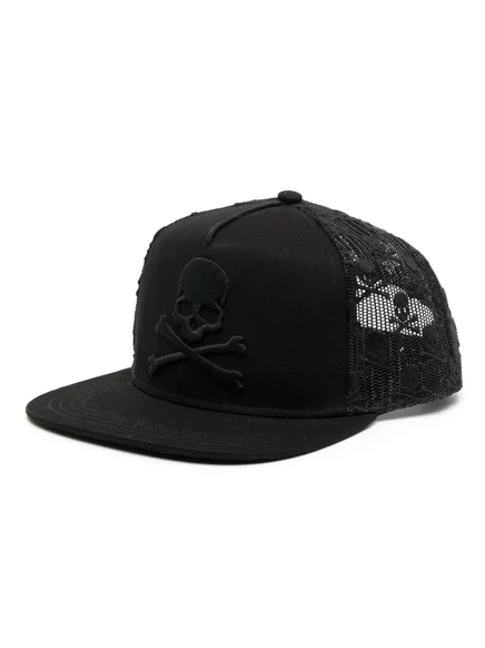 Кепка Philipp Plein Skull & Bones с сеткой, черная