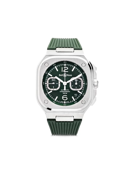Мужские часы Bell & Ross BR 05 42 мм, зеленый циферблат