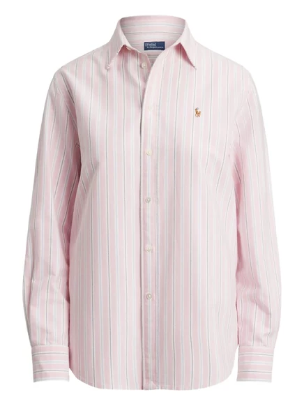 Женская рубашка Polo Ralph Lauren в розовую полоску