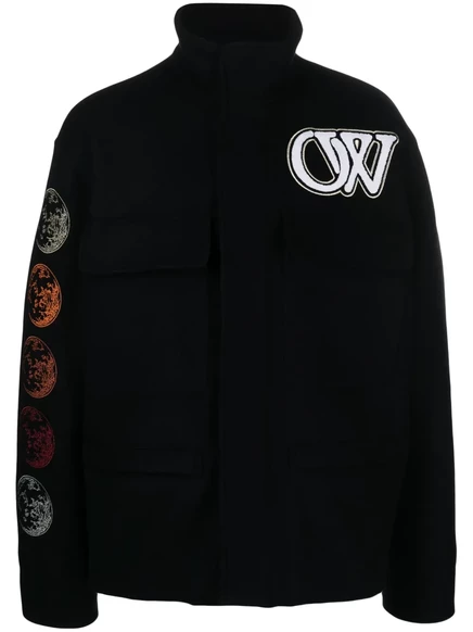 Мужская куртка Off-White Phase Varsity, черная