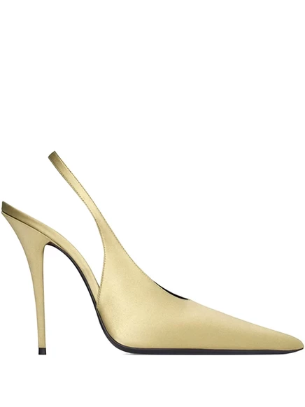 Женские туфли Saint Laurent L'entracte 110 мм, бежевые