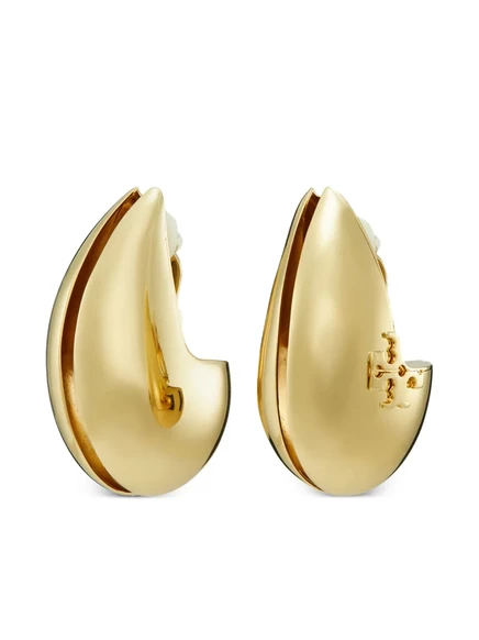 Женские серьги Tory Burch Wave с омега-замком, золотистые