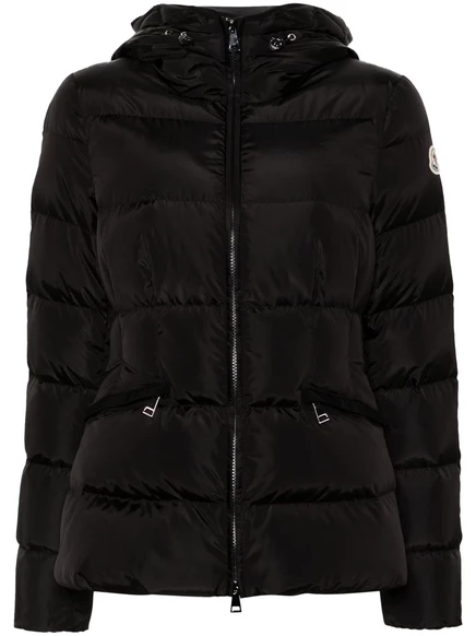 Женская пуховая куртка Moncler Avoce с капюшоном, чёрная
