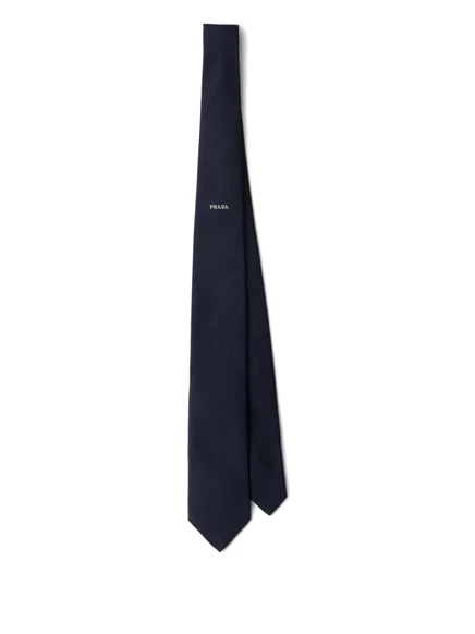 Шелковый галстук от Prada blue