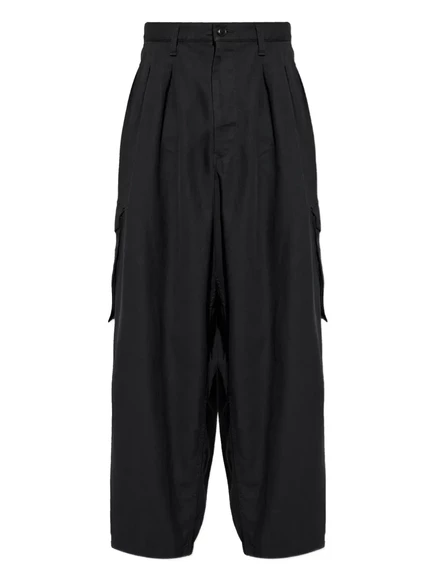 Мужские брюки Yohji Yamamoto карго плиссированные, черные