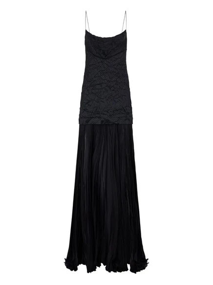 Макси-платье из шуршащего шелка Roberto Cavalli black