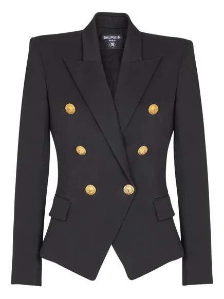 Женский жакет Balmain Grain-de-Poudre, черный