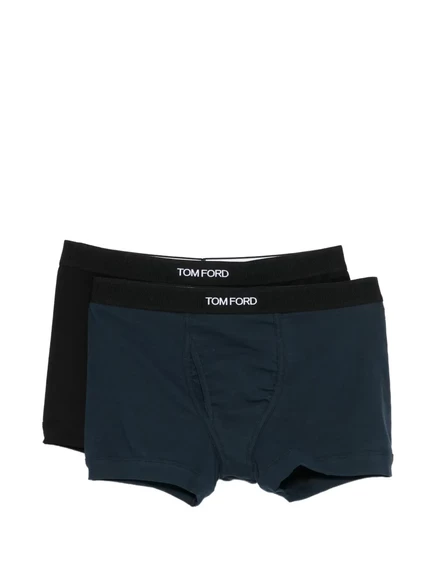 Мужские боксеры Tom Ford с ребристой резинкой, синие, 2 шт.