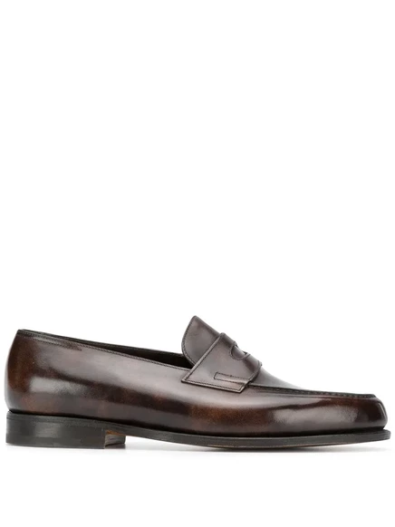 Мужские лоферы John Lobb Lopez кожаные, коричневые