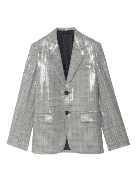 Женский пиджак Zadig & Voltaire в клетку, черный