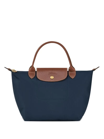 Женская сумка-тоут Longchamp Le Pliage, синяя/коричневая