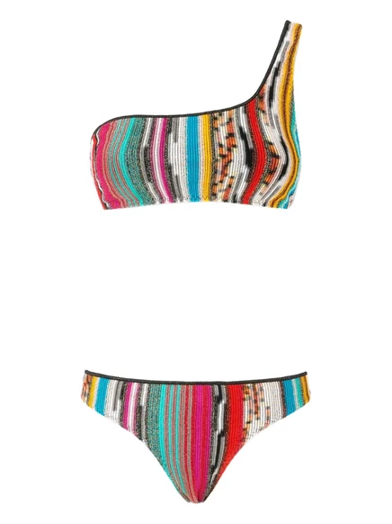 Женский раздельный купальник Missoni в полоску, черный