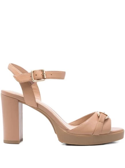 Босоножки на блочном каблуке Geox 85mm Walk Pleasure с пряжкой-деталью neutrals