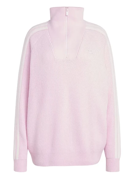 джемпер adidas с воронкообразным вырезом и застежкой-молнией pink