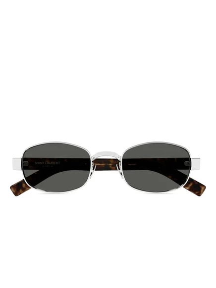 Солнцезащитные очки Saint Laurent Eyewear овальные с серыми линзами