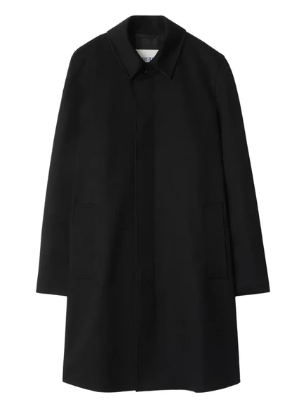 Мужское однобортное пальто Burberry, черное