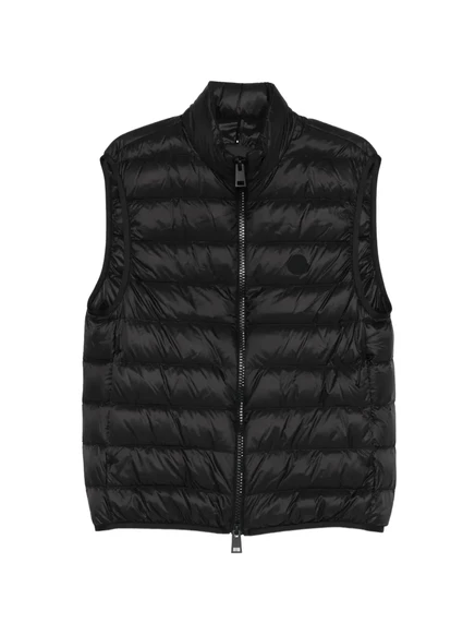Мужской стеганый жилет Moncler на молнии, черный
