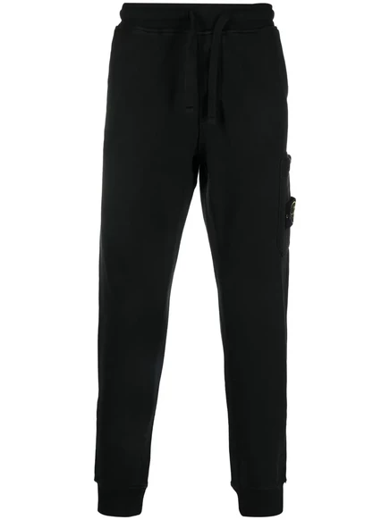 Мужские спортивные штаны stone island с нашивкой compass, черные