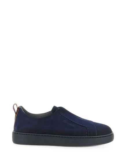 Мужские слипоны Santoni Victory из кожи, синие