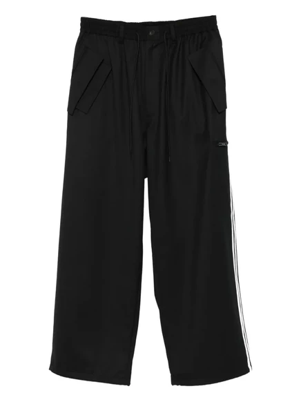 Мужские спортивные брюки Y-3 с боковыми полосами, черные