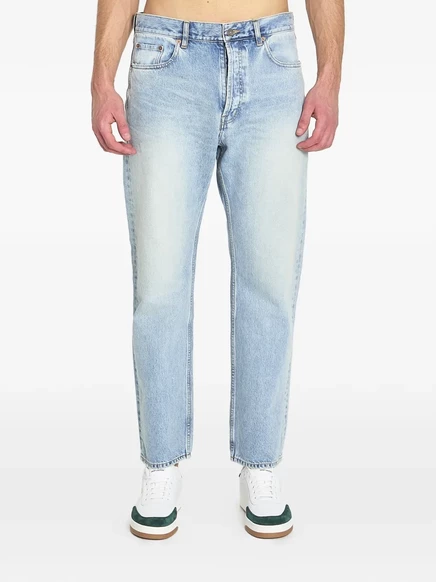 Мужские джинсы Saint Laurent свободного кроя, светло‑синие