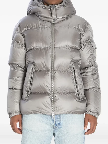 Пуховик Moncler Couyere с капюшоном grey