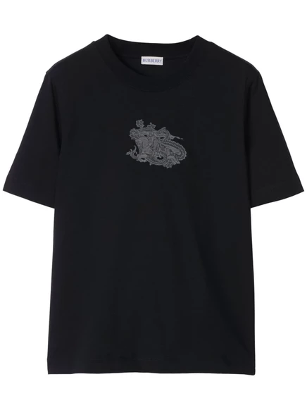 Женская футболка Burberry Paisley EKD хлопковая, синяя
